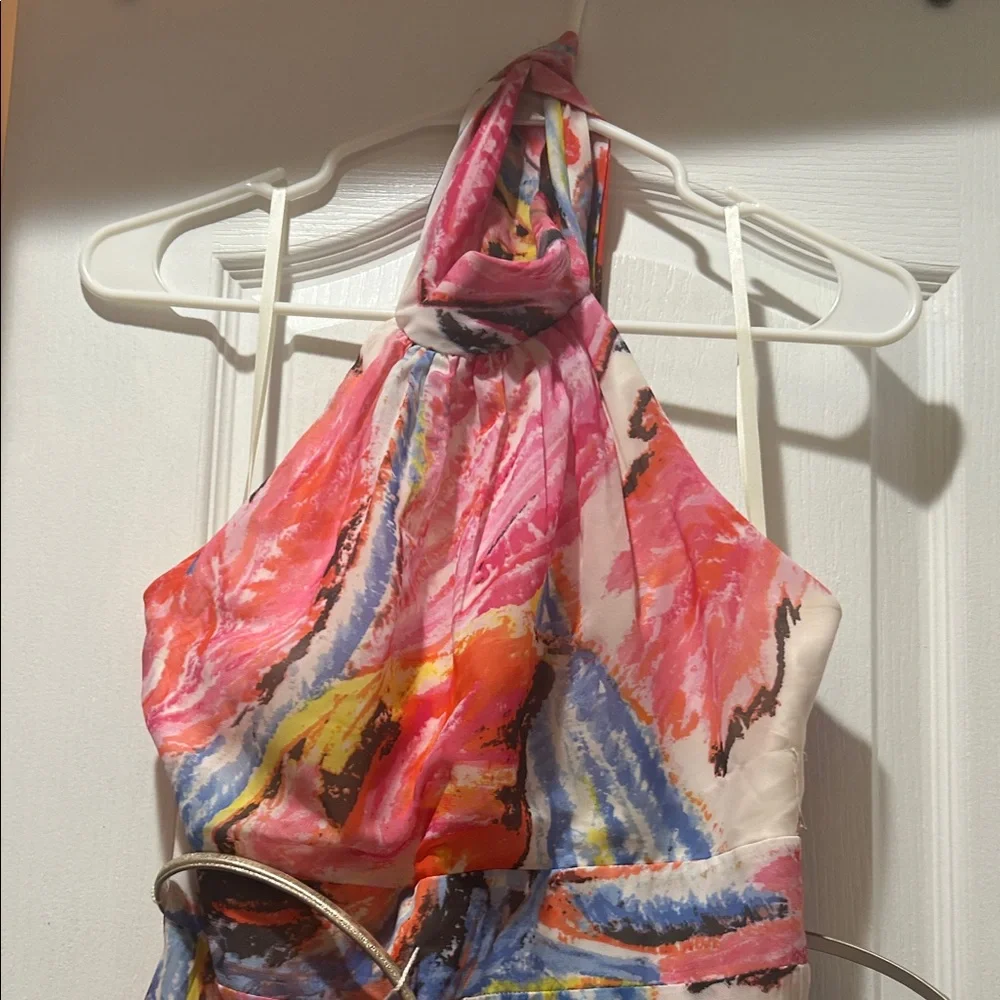 INC International Concepts Pink and Blue Maxi Dress - Picture 3 of 3